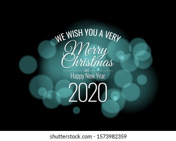 Happy New Year 2020. lettering congratulations 2020. Festive greeting card design template. Holiday vector illustration