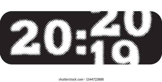 Happy New Year 2020 logo text design. Cover of business diary for 2020 with wishes. Brochure design template, card, banner. Vector illustration. Isolated on white background. - Vector 