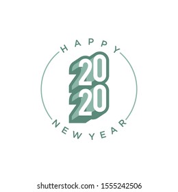 Happy New Year 2020 logo badge 