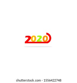 
Happy New Year 2020 Logo Icon. Vector Illustration. With Simple, Flat, And Modern Design.