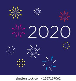 Happy New Year 2020 logo text design. Cover of business diary for 2020 with wishes. Brochure design template, card, banner. Vector illustration.

