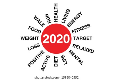 Happy New Year 2020 logo text design. Brochure design template, card, banner. Vector illustration  