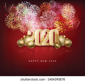 Happy new year 2020. merry christmas