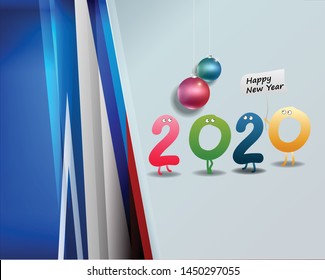 Happy New Year 2020, merry christmas. Happy Chinese New Year 2020.