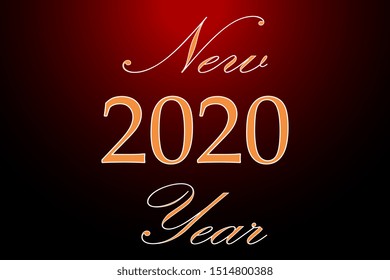 Happy New Year 2020. Happy New Year and Merry Christmas. Festive background