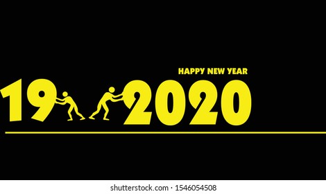 Happy New Year 2020 on beautiful background