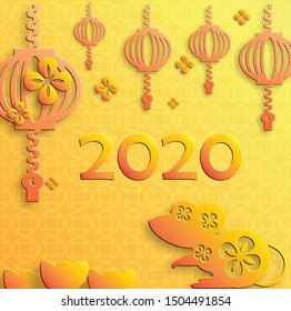 Happy new year 2020 , year of rat