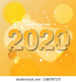 Happy New Year 2020 Year of the rat graphic banner vector illustration abstract digital background