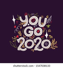 Happy New Year 2020 - New Year Shining background with gold 