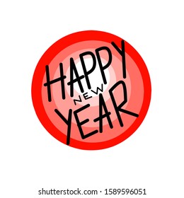 happy new year 2020, simple vector design.