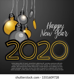 HAPPY NEW YEAR 2020 TEMPLATE CALENDER