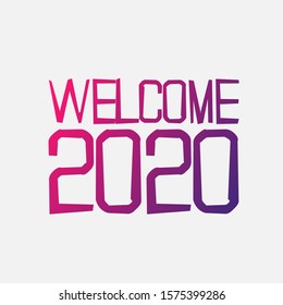 happy new year 2020 template background, vector illustration