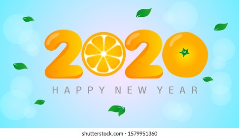HAPPY NEW YEAR 2020 TEMPLATE DESIGN, fresh color make design look beautiful