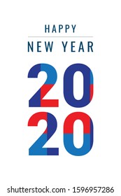 happy new year 2020 template design vector