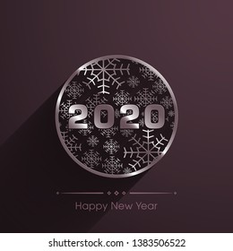 Happy new year 2020 Text Design vector.