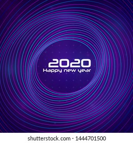 Happy new year 2020 Text Design vector. Holiday background, banner, poster. Cover of business diary for 2020 with wishes. Vector Illustration. 
