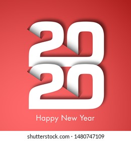 Happy new year 2020 Text Design vector.