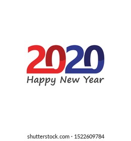 Happy New Year 2020 Text Design Patter, Vector illustration