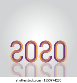 Happy New Year 2020 text modern 
