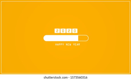 Happy New Year 2020 text design font as vector illustration