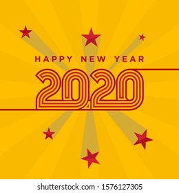 Happy New Year, 2020 Text Designs, New Year Sale, and Abstract Designs