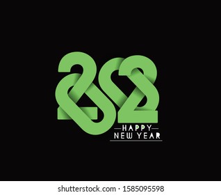 Happy New Year 2020 Text Typography Design Patter, Vector illustration.