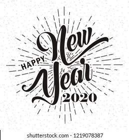 Happy New Year 2020 , Vector Illustration