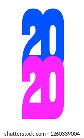 Happy new year 2020 vector background. Cover of card for 2020.