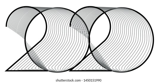 Happy new year 2020 vector background. Cover of card for 2020.