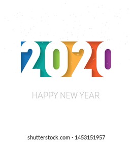 Happy new year 2020 vector background. Brochure or calendar cover design template. Cover of business diary for 20 20 with wishes.