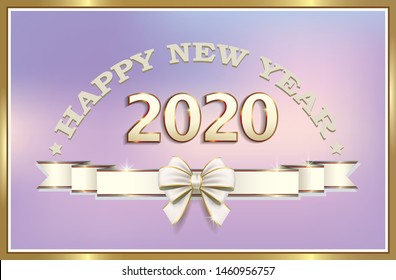 Happy New Year 2020 vector illustration