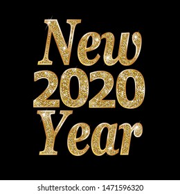 Happy new year 2020 vector

