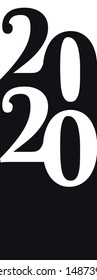 Happy new year 2020 vector background. Cover of card for 2020.