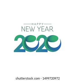 happy new year 2020 vector template. Design for banner; greeting cards or print.