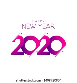 happy new year 2020 vector template. Design for banner; greeting cards or print.