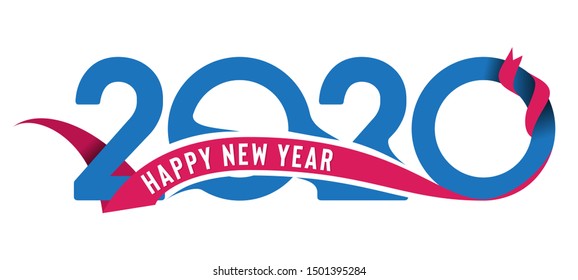 Happy New Year 2020 vector