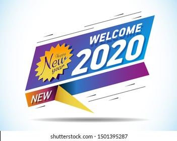Happy New Year 2020 vector