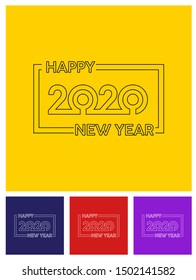 Happy New Year 2020 vector