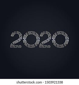 Happy New Year 2020 vector design. New Year 2020 Creative Design Concept.