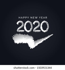 Happy New Year 2020 vector design. New Year 2020 Creative Design Concept.