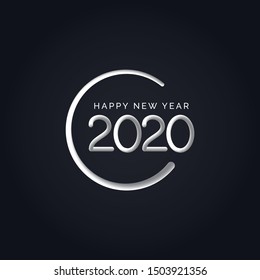 Happy New Year 2020 vector design. New Year 2020 Creative Design Concept.