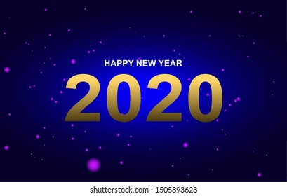 Happy new year 2020. vector