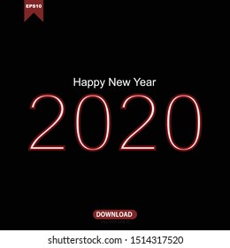 Happy new year 2020 vector background