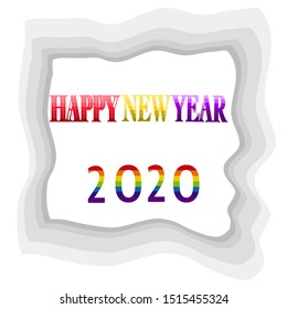 Happy new year 2020 vector background 
