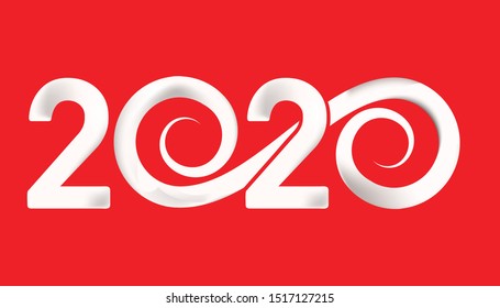 Happy New Year 2020 vector