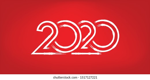 Happy New Year 2020 vector