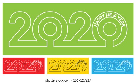 Happy New Year 2020 vector