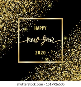 Happy New Year 2020 Vector Luxury Greeting Card