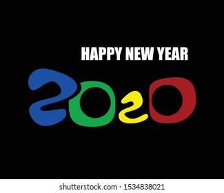 happy new year 2020. vector illustration