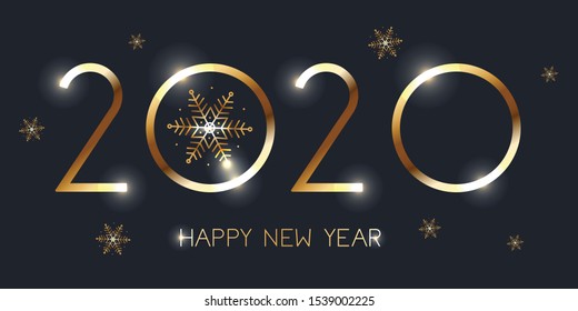 Happy New Year 2020. Vector illustration eps 10
